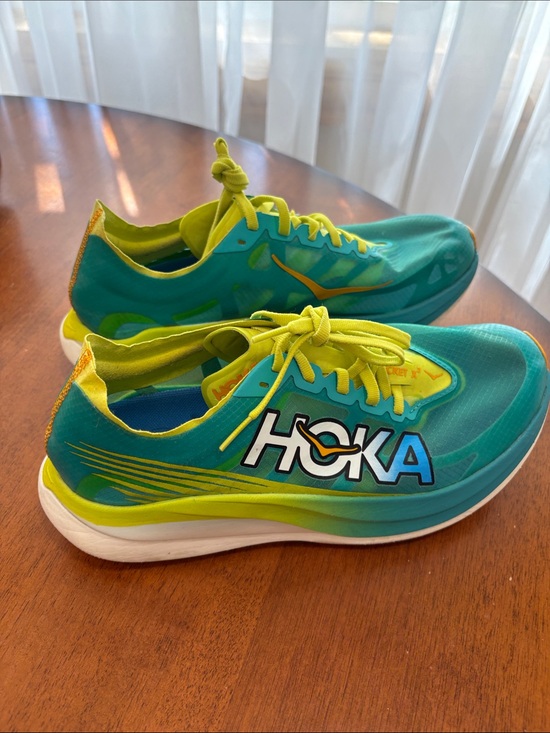 Hoka Shoes - Hoka Women’s Teal & Lime Performance Running Sneakers